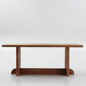 Axel Einar Hjorth, a stained pine 'Lovö' table, Nordiska Kompaniet, Sweden 1930s.