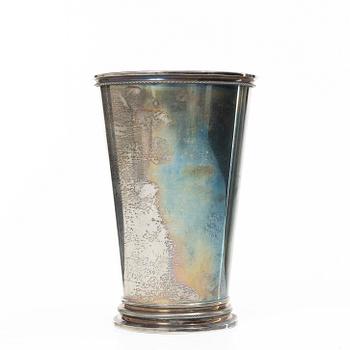 A Swedish sterling silver beaker, mark of Oscar L Olausson Bransch, Stockholm 1948.