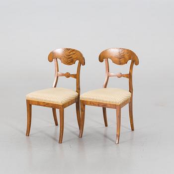 2 pcs of chairs, mid 19th century, Karl Johan,