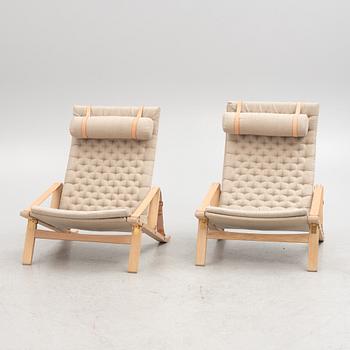 Preben Fabricius & Jørgen Kastholm, a pair of 'FK10 Plico Chairs', Carl Hansen & Søn, Denmark.