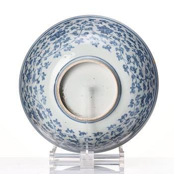 A blue and white bowl, Ming dynasty (1368-1644).