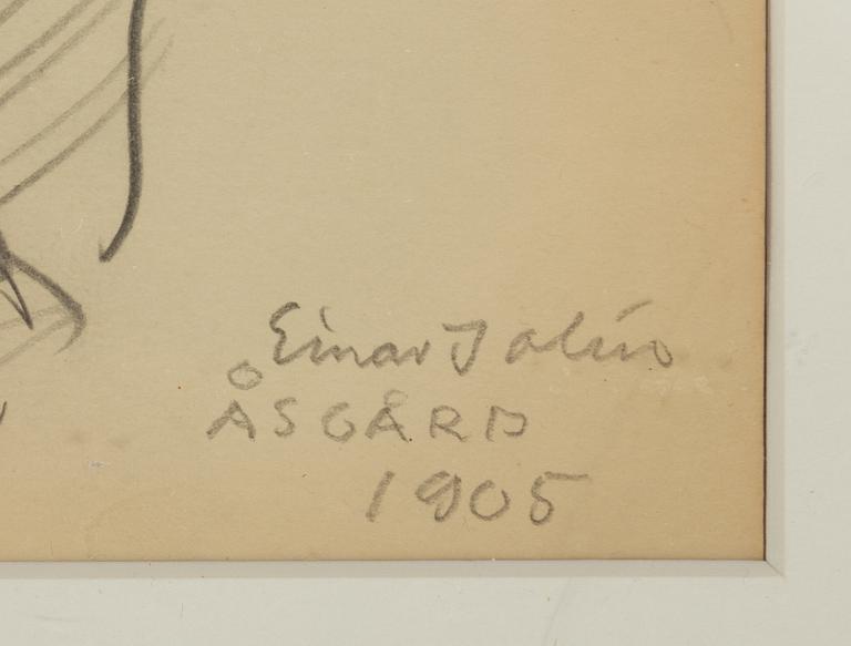 Einar Jolin, "Teodor Torkelsson" Portrait of a Lady verso.