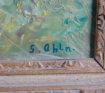 AHLM, GERDA MARTA. Olja på duk, sign.
