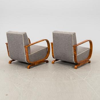Chairs, a pair of Art Deco from the first half of the 20th century.