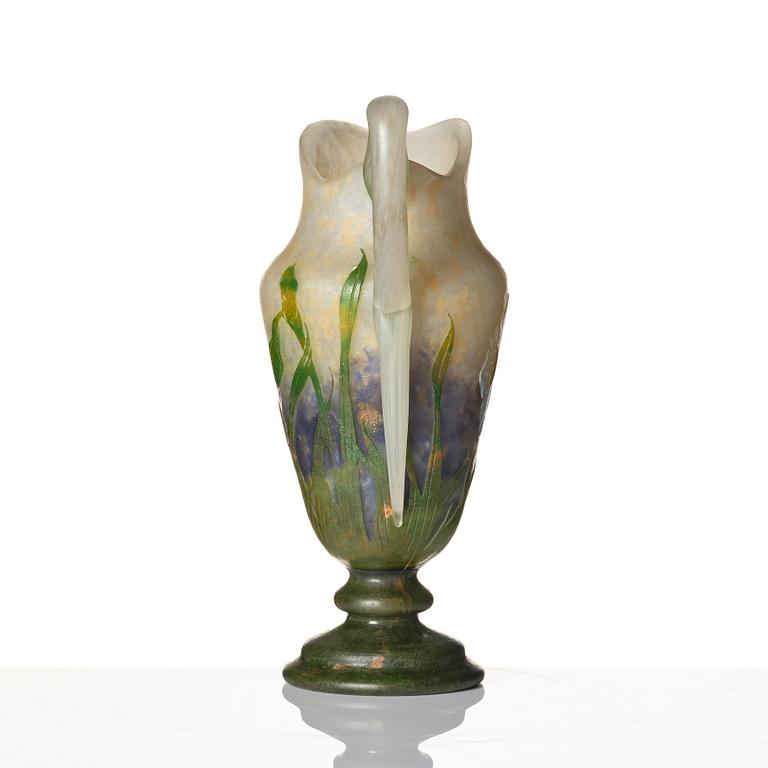 Daum, an Art Nouveau cameo glass jug, Nancy France.