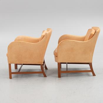 Kaare klint & Edvard Kindt-Larsen, a pair of "Mix 4396" armchairs, Rud Rasmussenm Denmark.