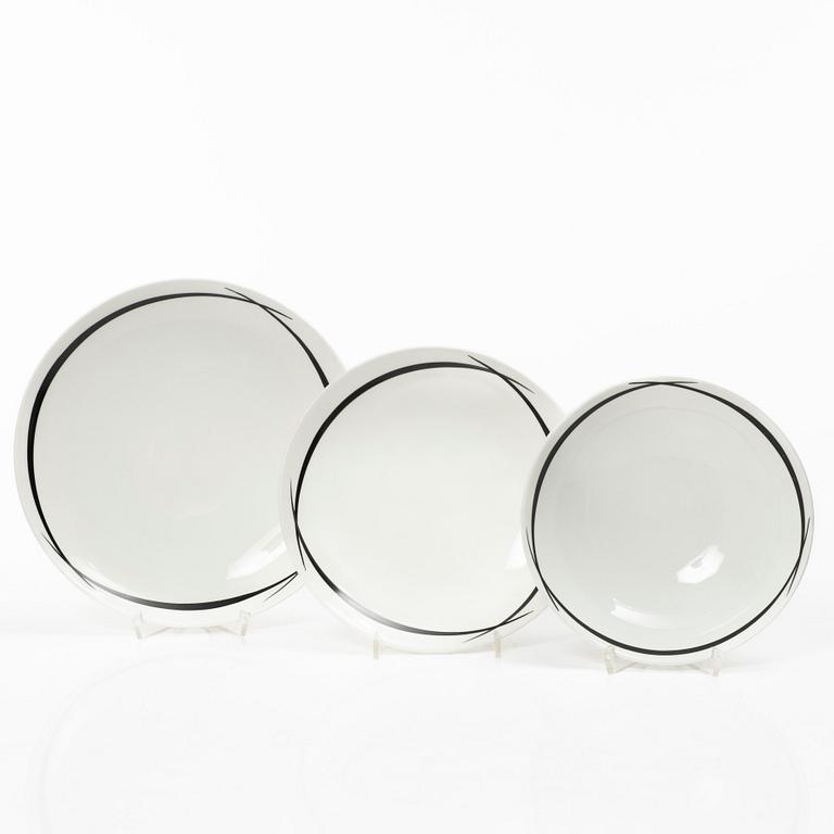 Stig Lindberg, matservis, 27 delar, benporslin, "Pencil", Gustavsberg.