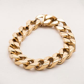 Armband 18K guld manglad pansarlänk.