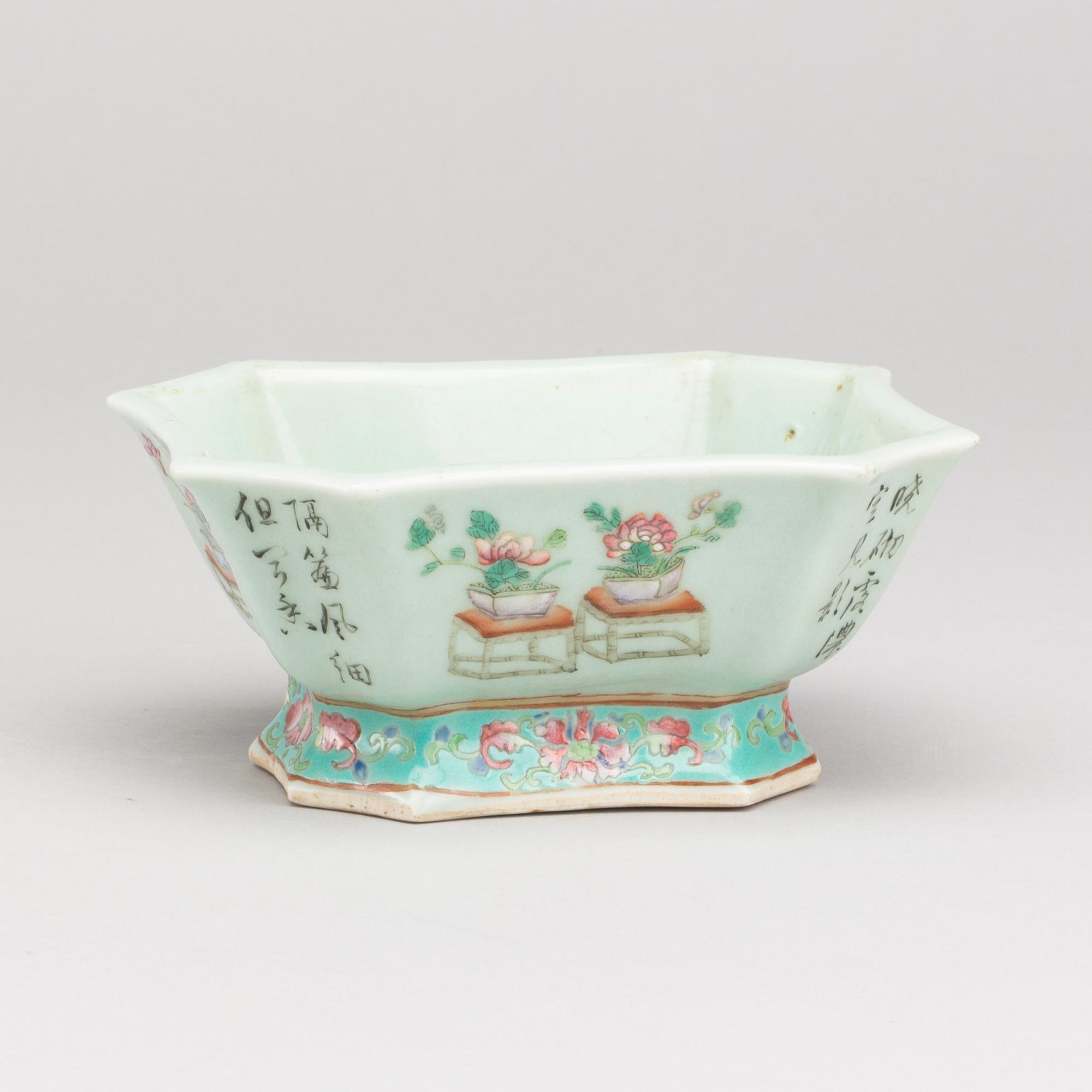 SKÅL, porslin, Kina, Tung-Chin, 1800-talets andra hälft.