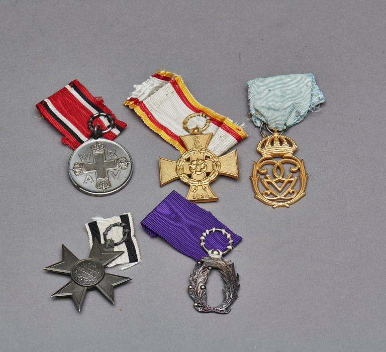 MEDALJER, 5 st, Tyskland, Sverige.