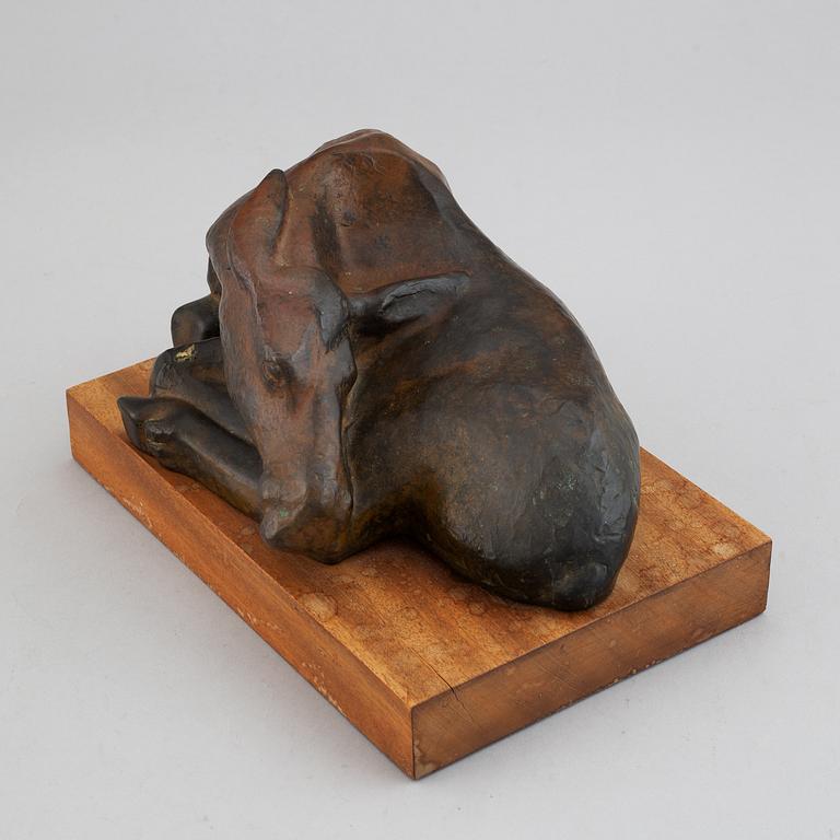 Einar Luterkort, a signed bronze sculpture. Herman Bergman.