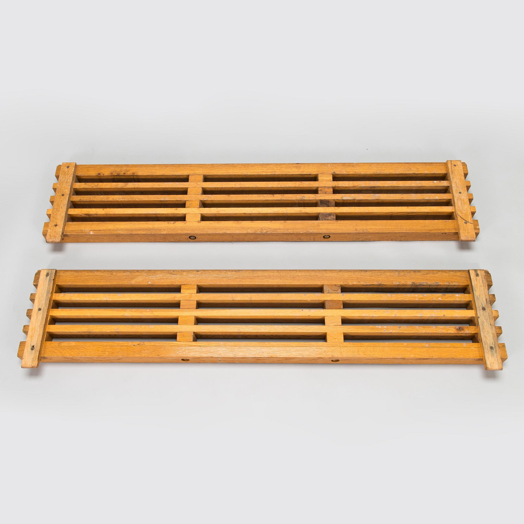 Two 1962 front door boot scrapers made to order, O.Y. Huonekalu- ja Rakennustyötehdas A.B.