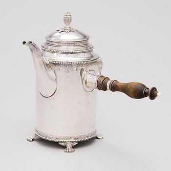 KAFFEKANNA, silver Petter Eneroth, Stockholm 1791.