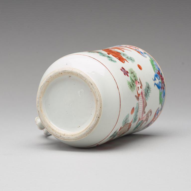 A famille rose jug, Qing dynasty, Qianlong (1736-95).