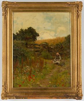 ERNEST ALBERT WATERLOW, oil on canvas, signed.