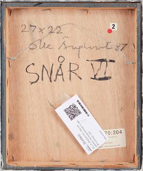 OLLE ÄNGKVIST, olja på pannå, monogramsign o dat 87 a tergo.