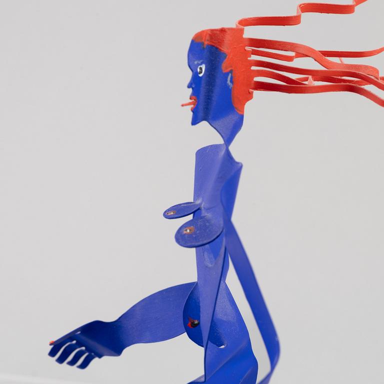 Timo Solin, Blå kvinna med rött hår.