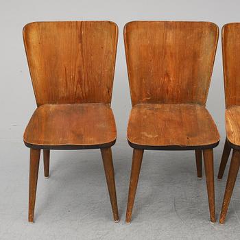 GÖRAN MALMVALL, stolar  4 st, "modell 510", Svensk Fur, Karl Andersson och söner, 1900-talets andra hälft.