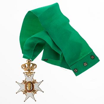 ORDENSTECKEN, Vasaorden kommendör, 18 k samt emalj.