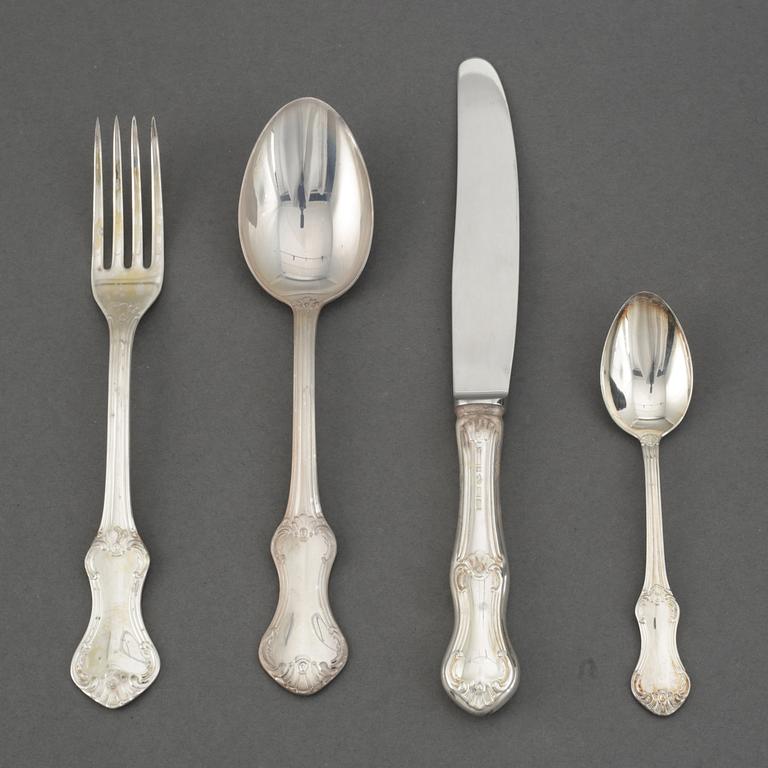 43 pieces silver flat ware 'Patricia' MEMA, Lidköping, 1978-79.