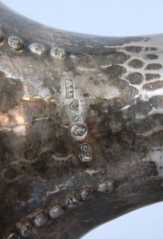 SKÅL PÅ FOT, silver, C. G Hallberg, 1916. 462 gram.