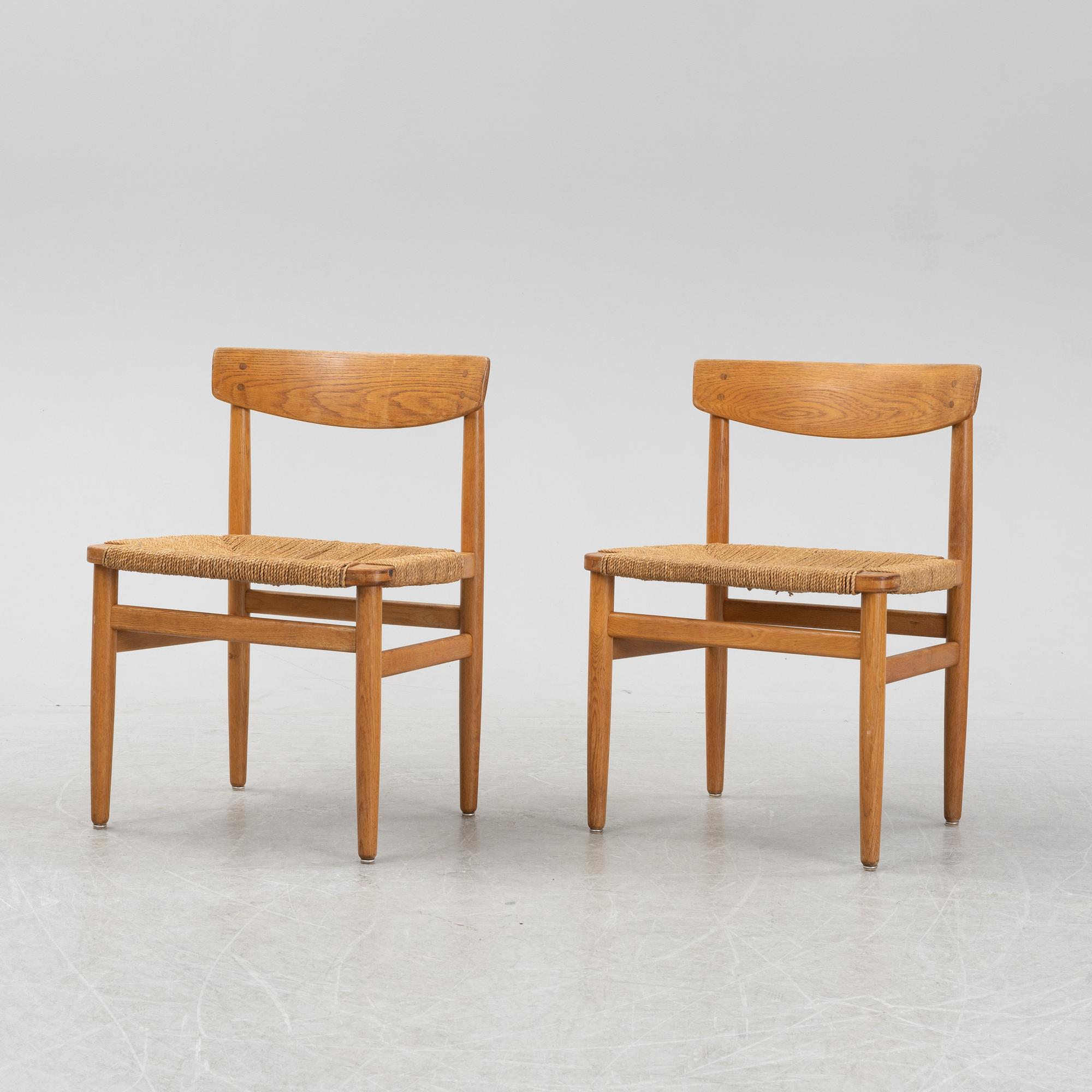 Børge Mogensen, an 'Öresund' dining table and six chairs, second half of the 20th Century.