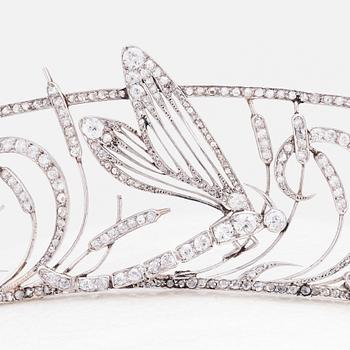 Tiara, Boucheron, 1909, platina med diamanter, signerad Boucheron Paris.