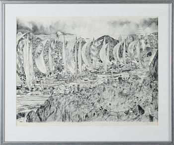 ERIK HAAMER, litografi, signerad 5/200.