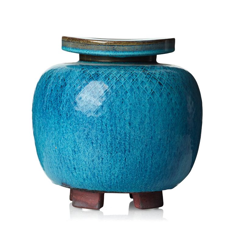 Wilhelm Kåge, a 'Farsta' stoneware jar, Gustavsberg studio 1957.