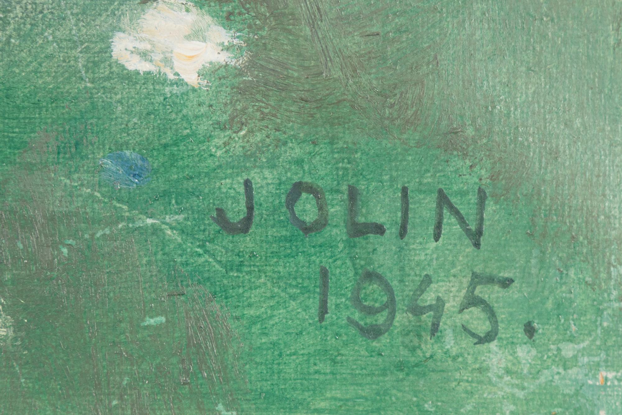 Einar Jolin, olja på duk, signerad Jolin och daterad 1945.