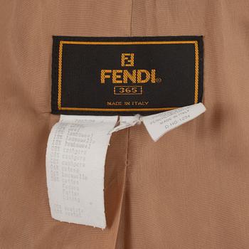 FENDI, a beige wool blend coat. Italian size 40.