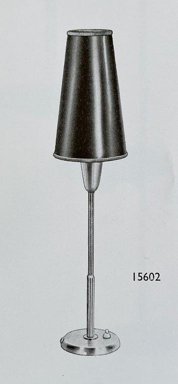 Harald Notini, bordslampor ett par, modell "15602", Arvid Böhlmarks Lampfabrik, 1940-50-tal.