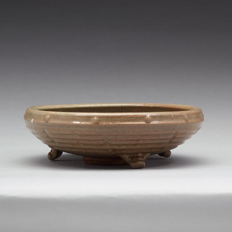 A celadon tripod censer, presumably late Ming dynasty.