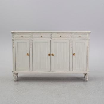 A painted Gustavian style cupboard, 19th Century.