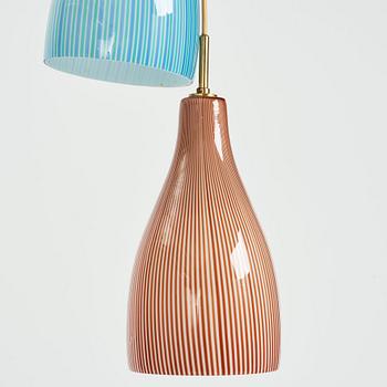 Massimo Vignelli, a three lights ceiling lamp, Venini 1950's, model nr 4028.