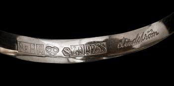 ARMBAND, silver, BeH, Lindström, Stockholm 1974.