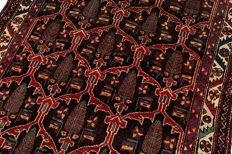 An antique Chadegan rug, Isfahan area, c. 193 x 123 cm.