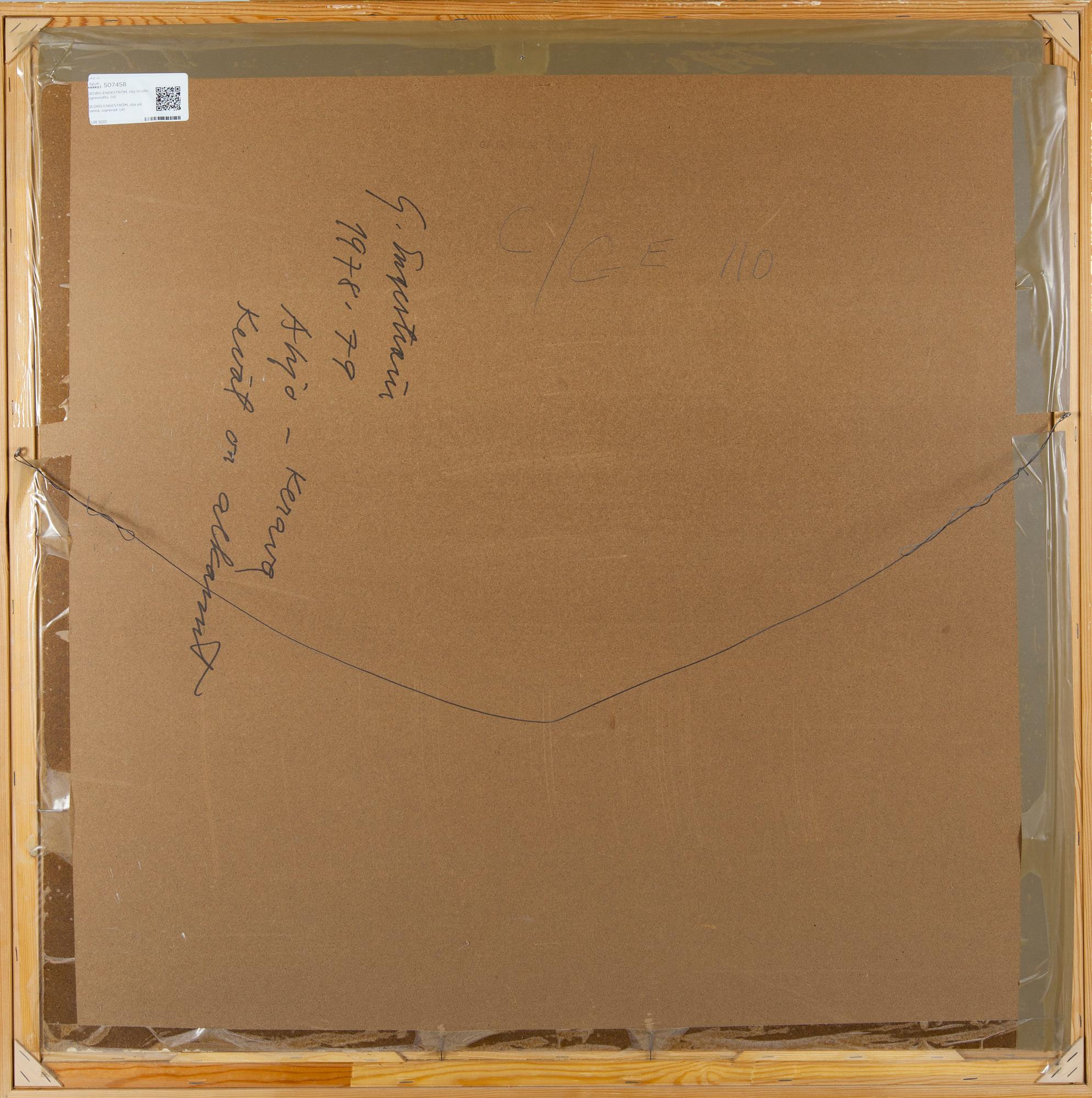 GEORG ENGESTRÖM, olja på pannå, signerad.