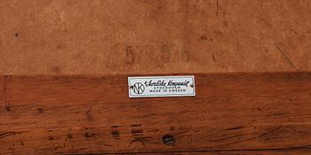 A Stig Lindberg and David Rosén enamel and oak sofa table, Gustavsberg and Nordiska Kompaniet, Sweden 1950's.