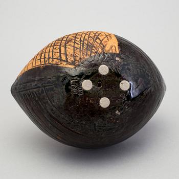 A stoneware sculpture "Fiskare" by Lisa Larson, Gustavsberg.