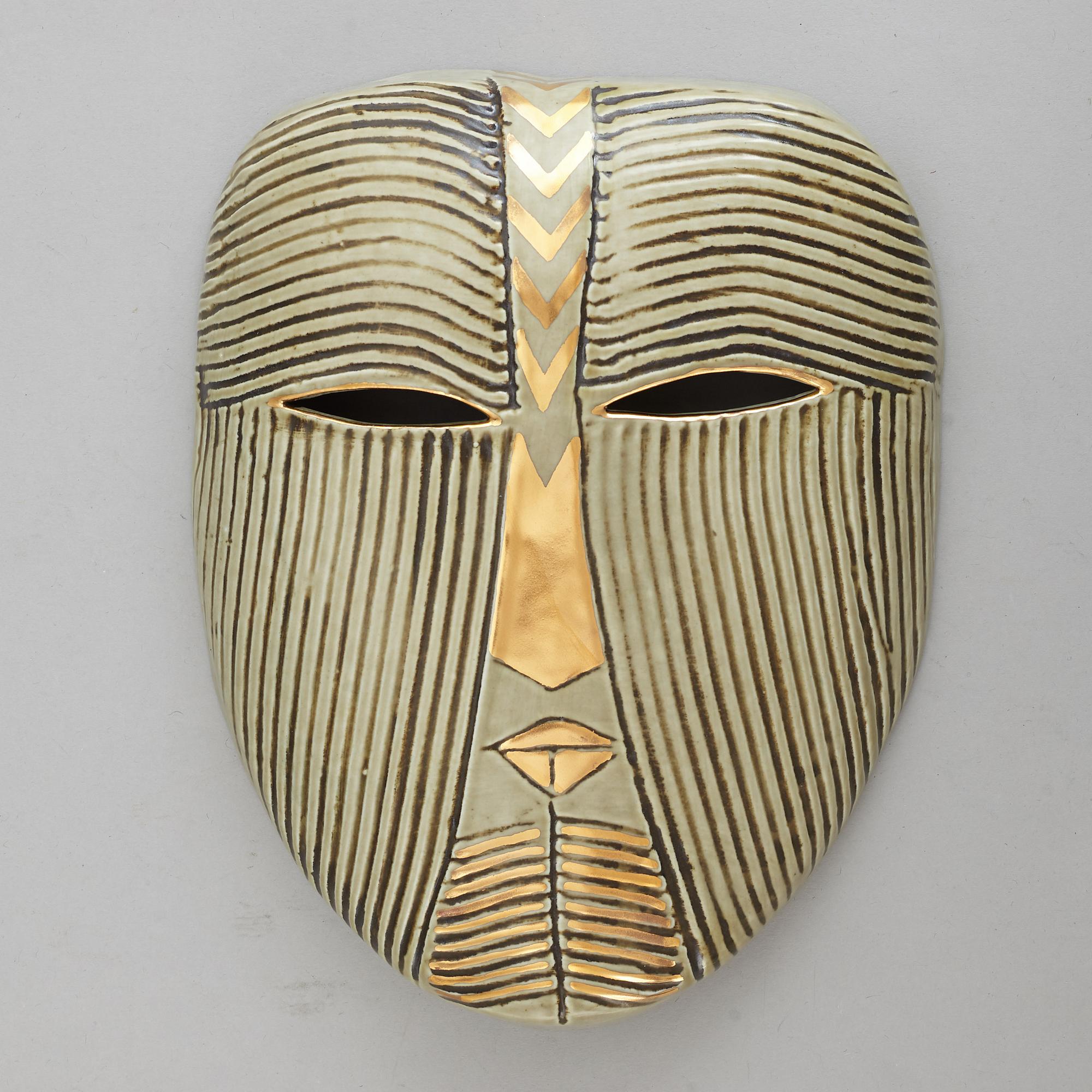 LISA LARSON, a stoneware mask, K-Studion, Gustavsberg.