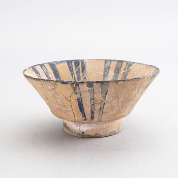 SKÅL Persien 1200-tal lergods med lysterglasyr.