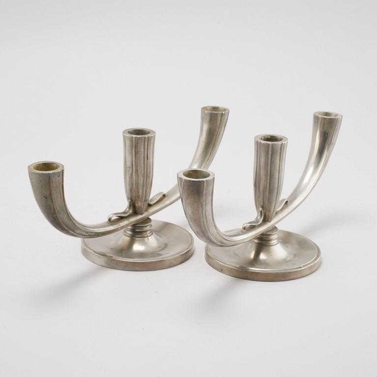 LJUSSTAKAR, ett par, tenn, GAB, 1936.