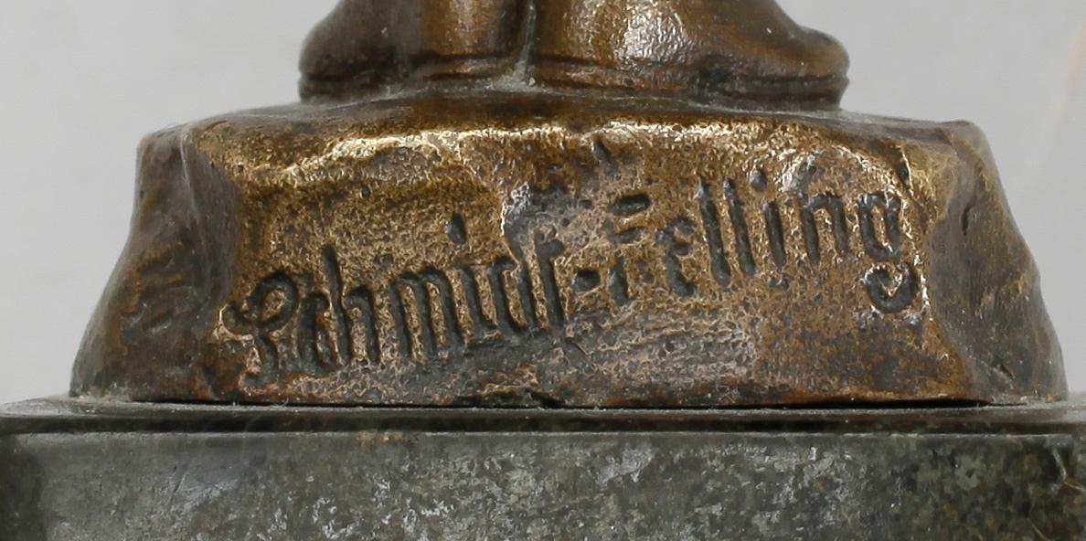 JULIUS SCHMIDT-FELLING, skulptur, brons, signerad, 1900-talets första hälft.