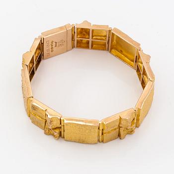 Björn Weckström, A 14K gold bracelet "Quadrate forms". Lapponia 1967.
