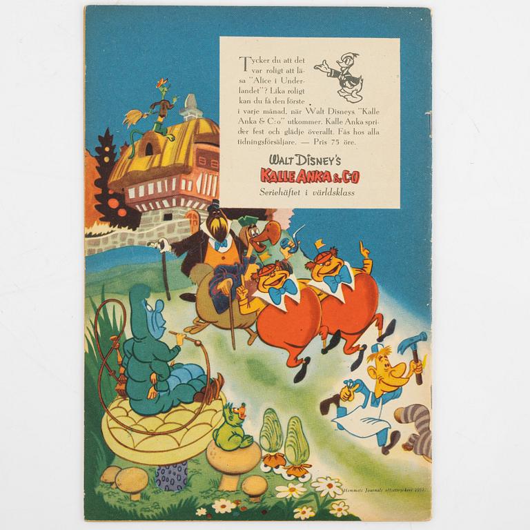 Serietidningar, 3 st, bl a "Walt Disney's askungen" Nr 11 B, November 1950.