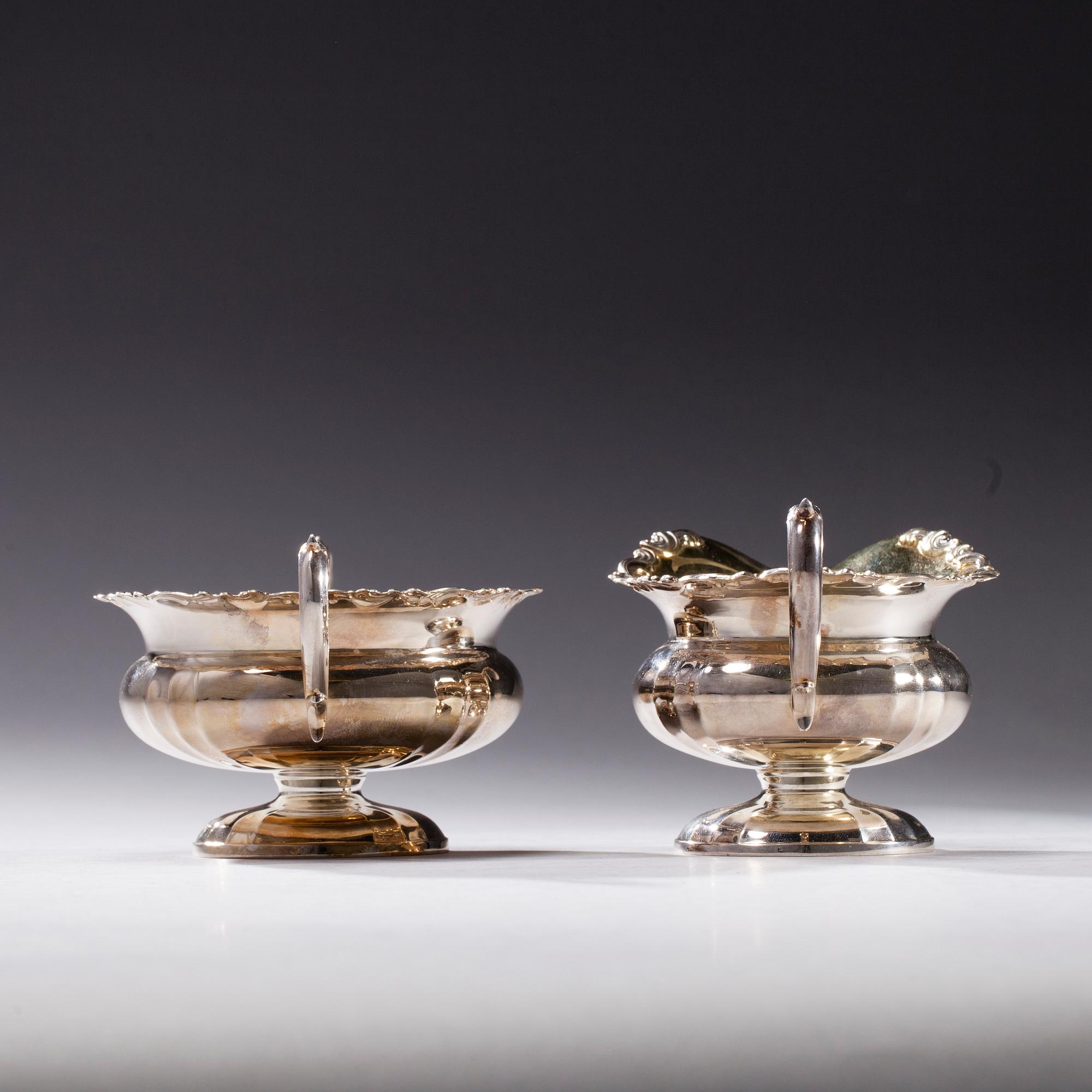 KAFFESERVIS, 3 delar, silver, Kultakeskus, Tavastehus 1969. Totalvikt ca 739 g.
