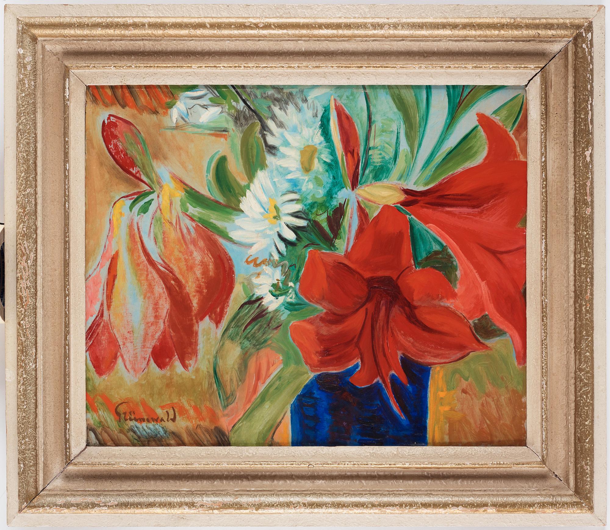 Isaac Grünewald, Flower still life.