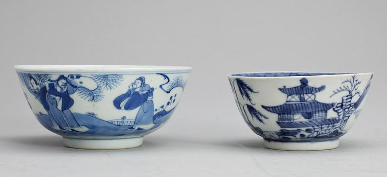 SKÅLAR 2 st, porslin. 1800-tal.