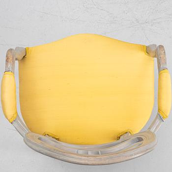 Armchair, so-called laughter chair, 18th century, Gustavian.